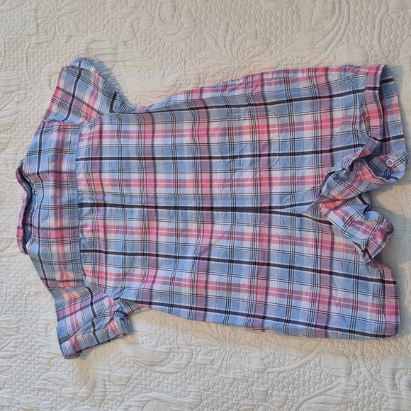 Janie and Jack boys 18 - 24 months romper pink, blue, white plaid VGUC - Picture 4 of 6